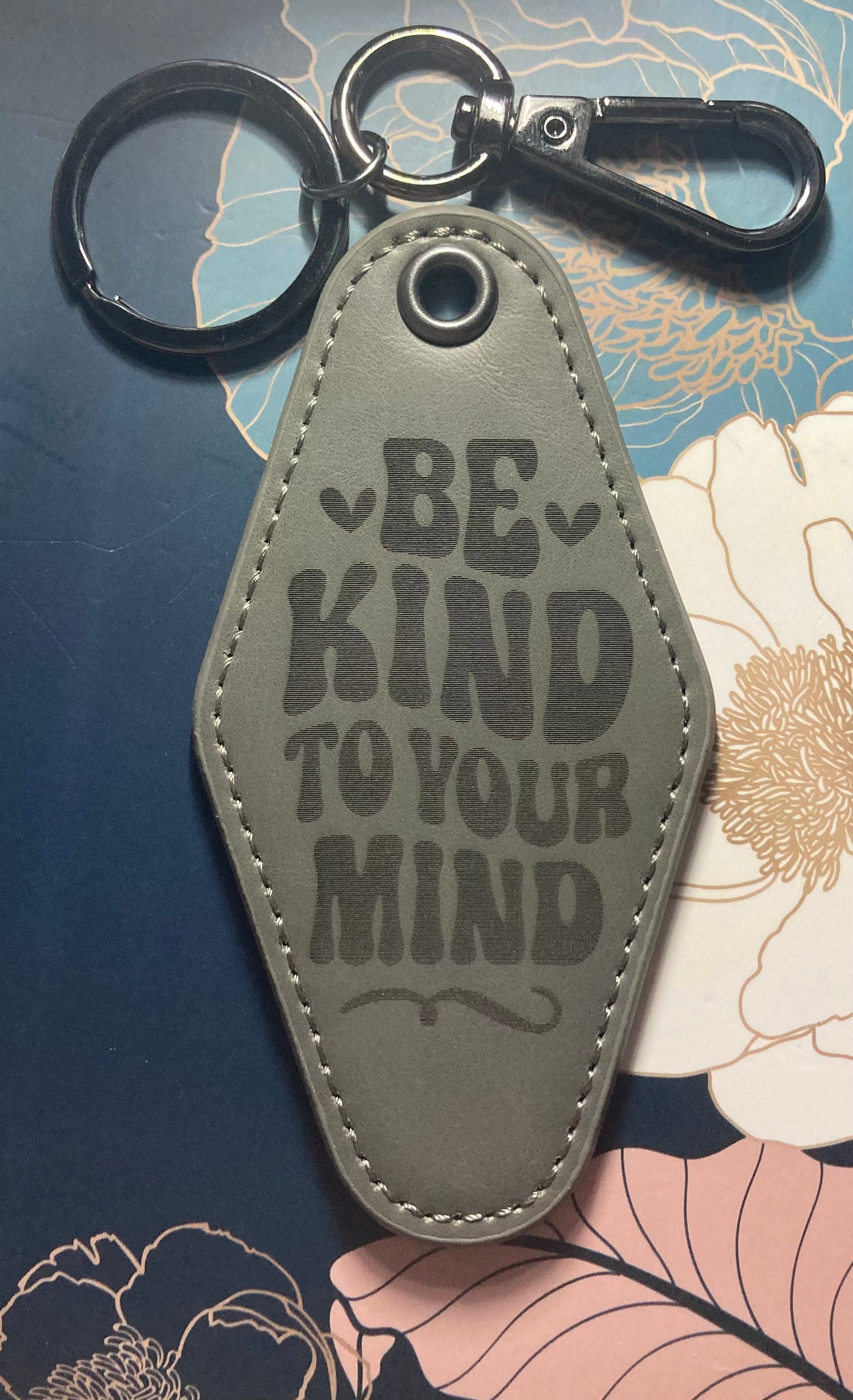 Motivational quote motel keychain